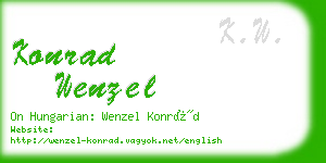 konrad wenzel business card